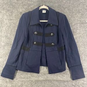 cAbi 3375 Jacket Medium Navy Blue In The Band Military Moto Long Sleeve